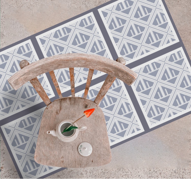 Geometrisk mønster array geometriske vinyl tæppe - TenStickers