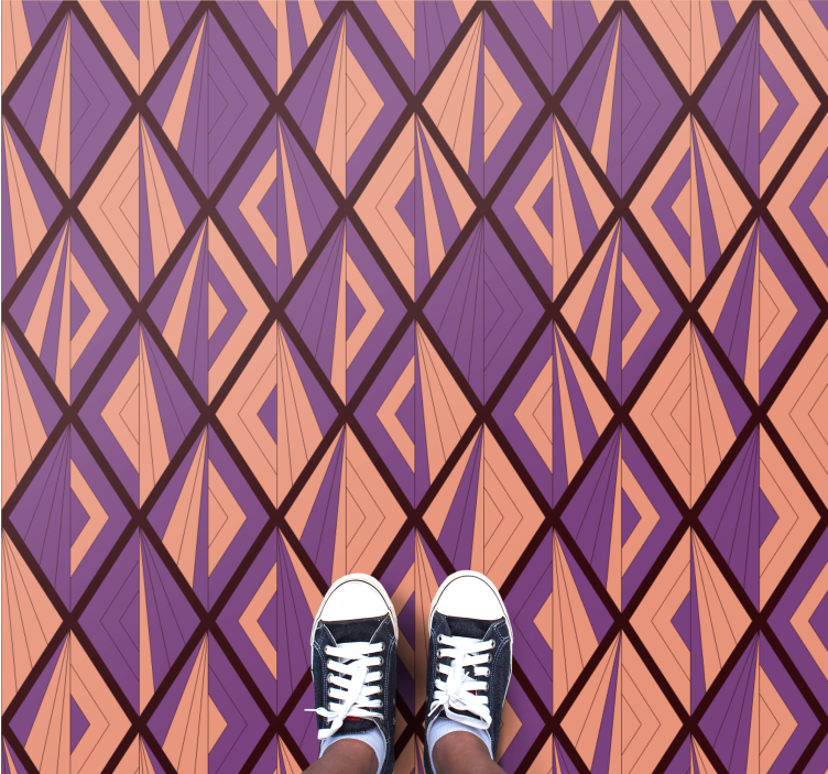 Geometrisk mønster harmoni geometriske vinyl tæppe - TenStickers