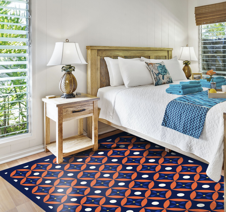 Geometrisk mønstret display geometriske vinyl tæppe - TenStickers