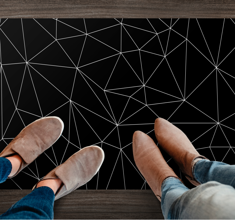 Geometriske linjer geometriske vinyl tæppe - TenStickers