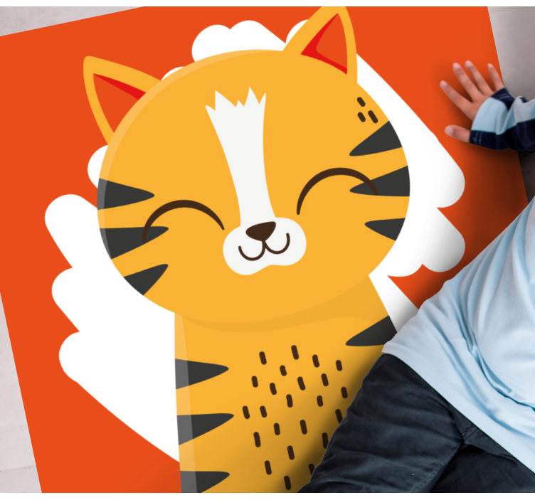 Glad tiger design vinyltæpper til babyværelse - TenStickers