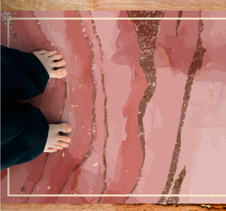 Glitrende pink akvarel soveværelsestæppe - TenStickers