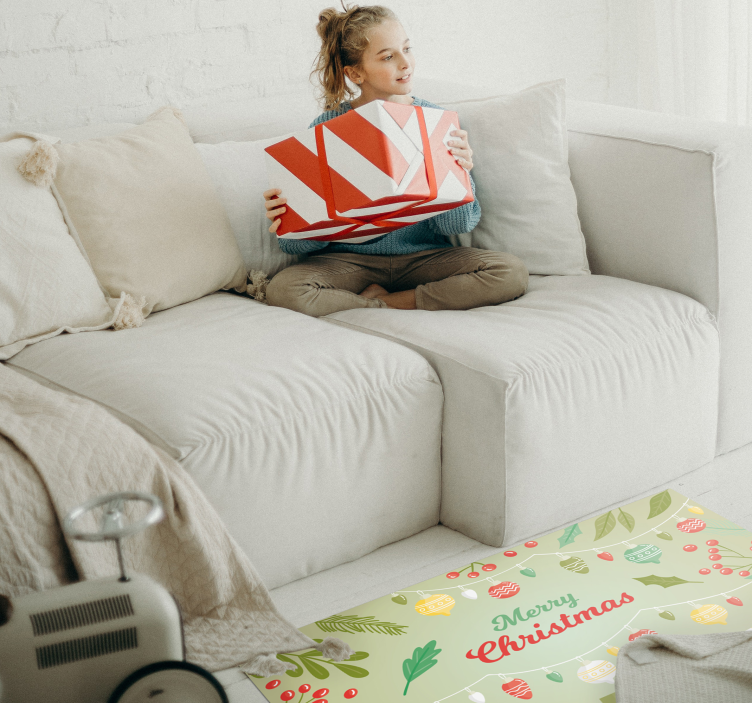 God jul og gaver juletræsmåtte - TenStickers