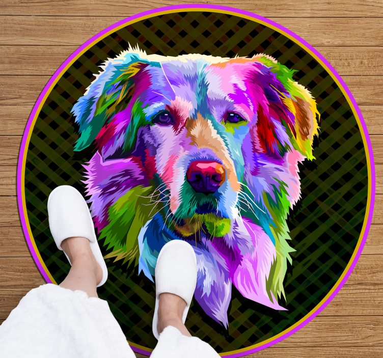 Golden retriever pop art dyretæppe - TenStickers
