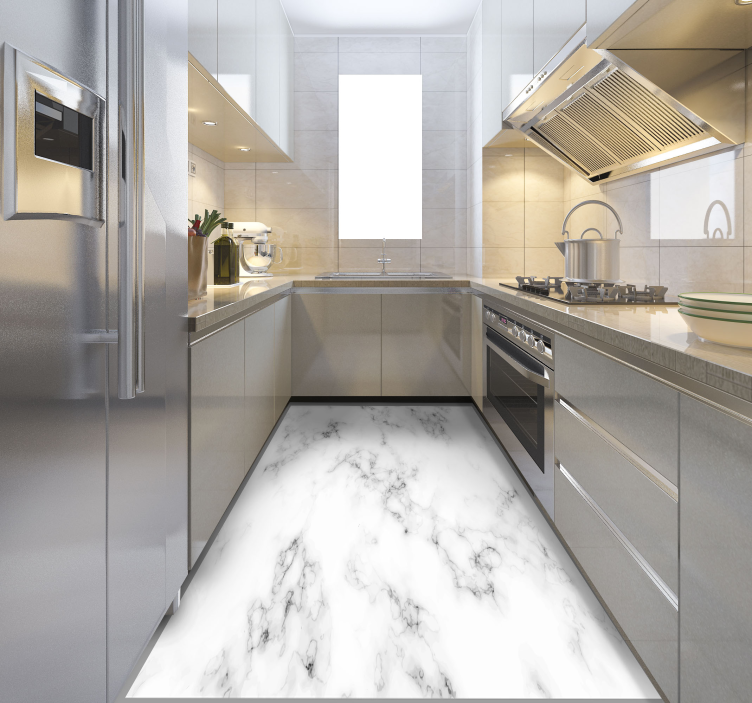 Grå marmor sten gulvfliser - TenStickers