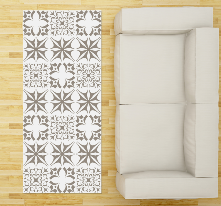 Grå minimalistisk flisetæppe - TenStickers