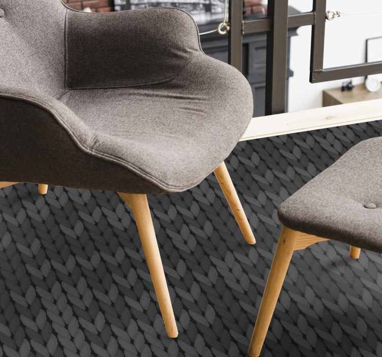 Grå reb minimalt vinyltæppe - TenStickers