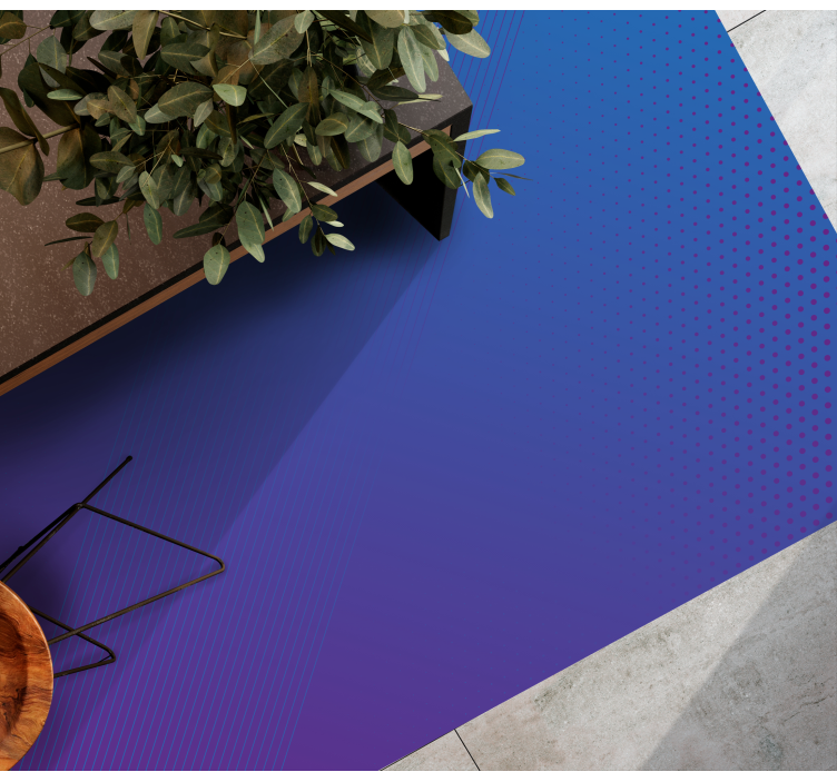 Gradient blåt mønster moderne vinyl tæppe - TenStickers