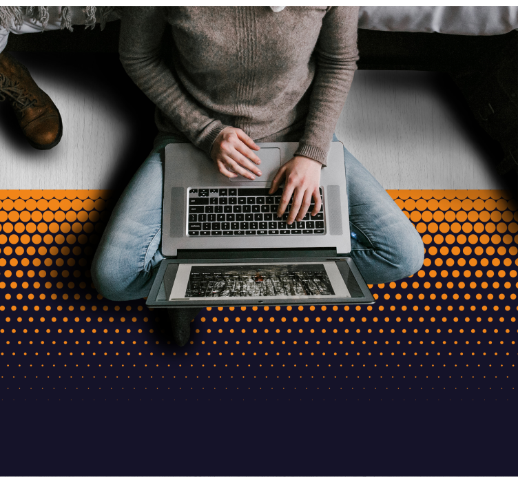 Mønster med gradientprikker vinyl tæppe til teenagere - TenStickers