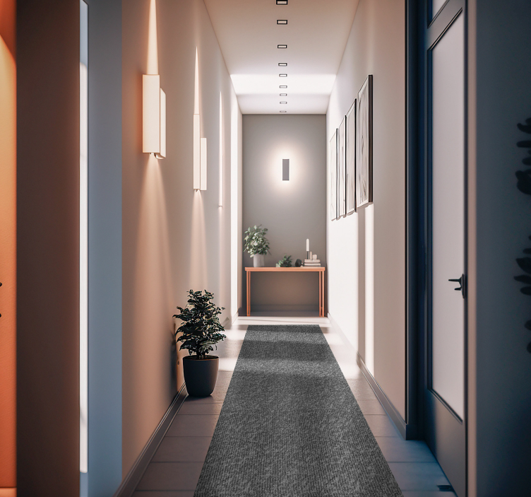 Gråt ensfarvet stof moderne vinyl gulvtæpper - TenStickers