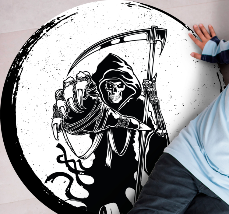 Grim reaper motiv vinyltæpper til halloween - TenStickers