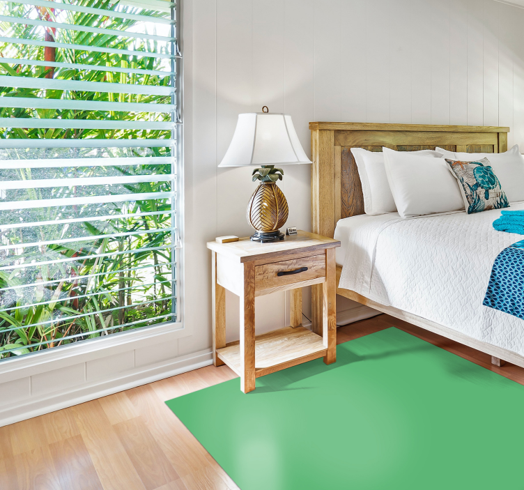 Grønt rektangel moderne tæppe - TenStickers