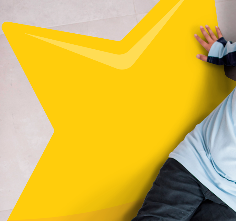 Gul klassisk stjerne vinyl tæppe - TenStickers