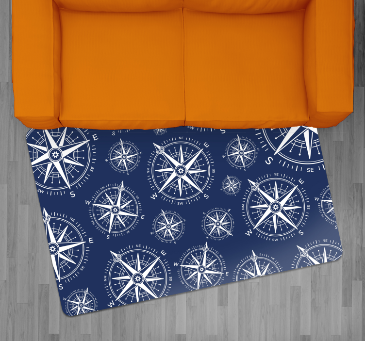 Hav nord vest syd øst moderne tæppe - TenStickers