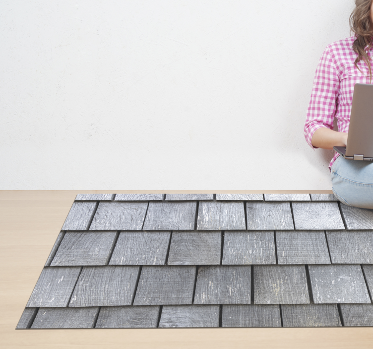 Helvedesild mønster vinyl tæppe med steneffekt - TenStickers