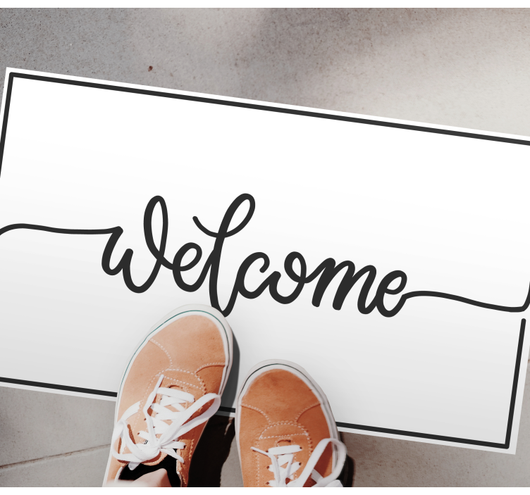 Elegant velkomst vinyltæppe til entre - TenStickers