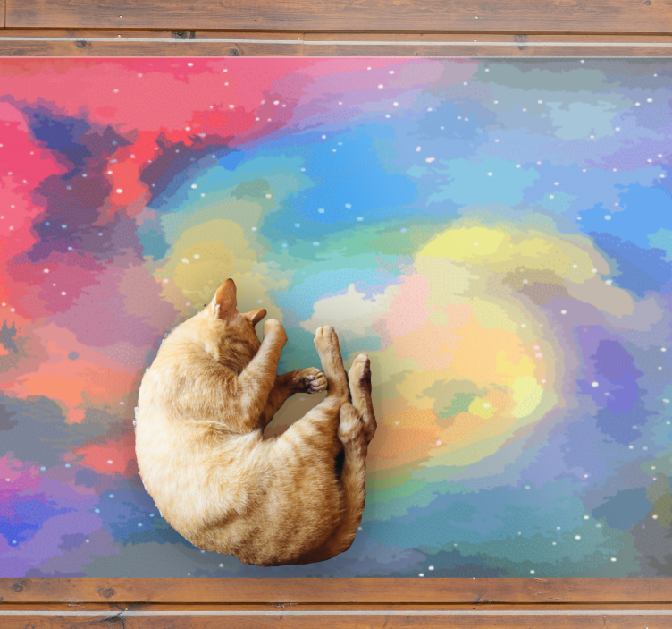 Himmelsk hvirvel moderne vinyl tæppe - TenStickers