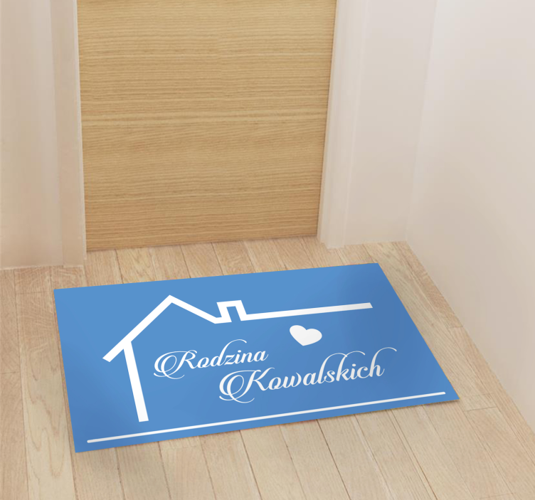 Hjem skitse med familie navn indgang - TenStickers