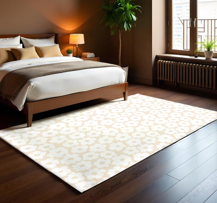 Hvid valmue Blomster og planter vinyltæppe - TenStickers