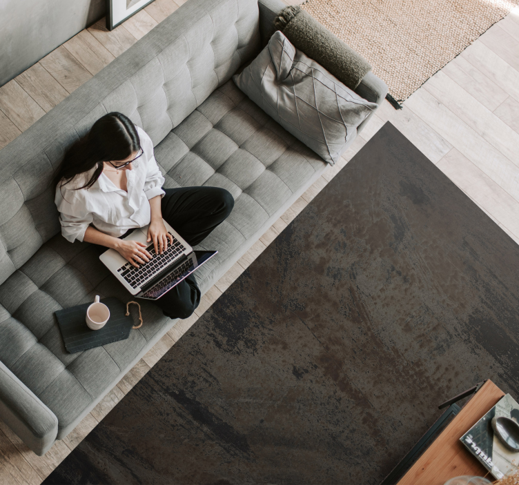 Industrielt gråt rustent jern tekstur vinyltæpper - TenStickers