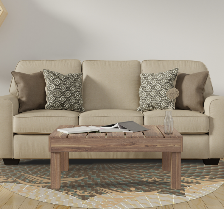 Japansk tekstureret stil vinyl tæppe til stuen - TenStickers