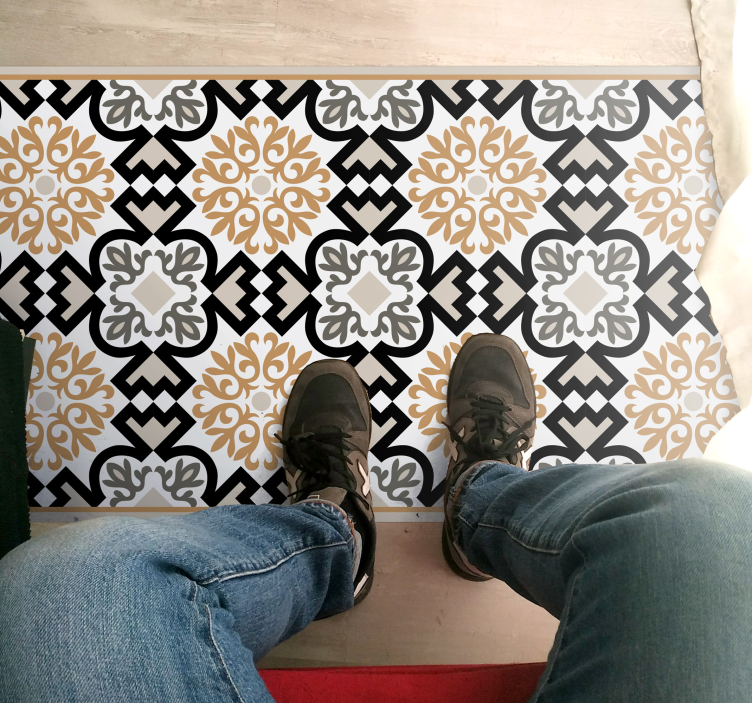 Indviklet mosaik mosaik vinyl tæppe - TenStickers