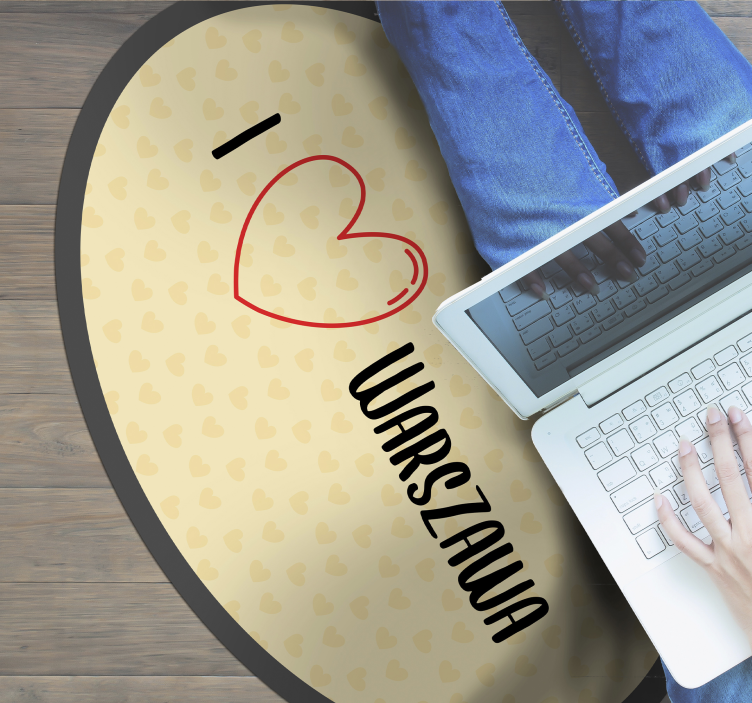 Jeg elsker mit bytilpassede tæppe - TenStickers