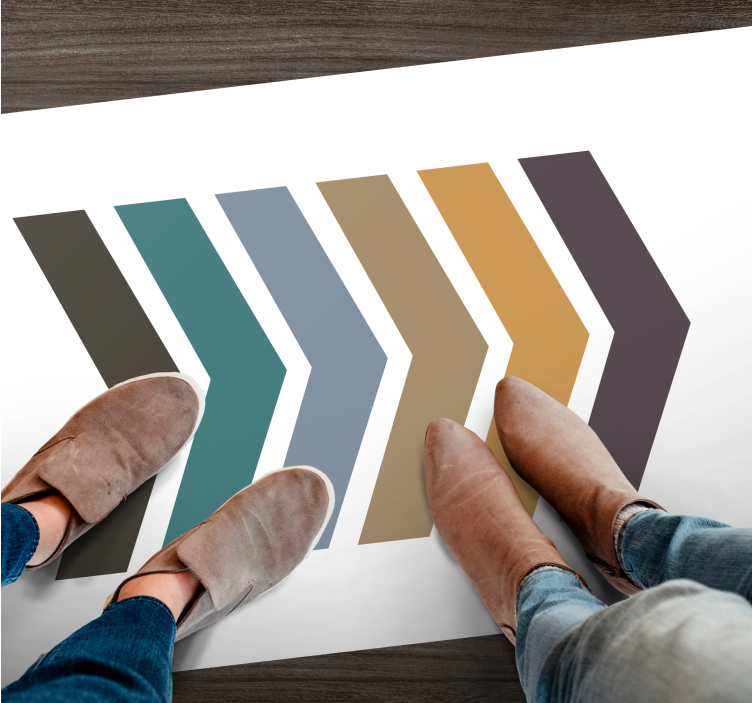 Jordfarver pil entréfliser - TenStickers