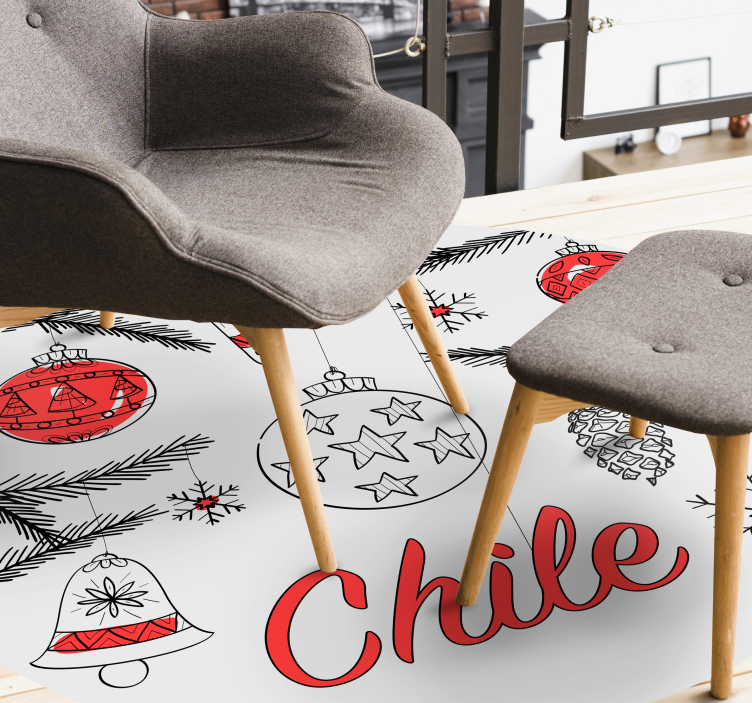 Juledesign med chile flag tilpasset tæppe - TenStickers