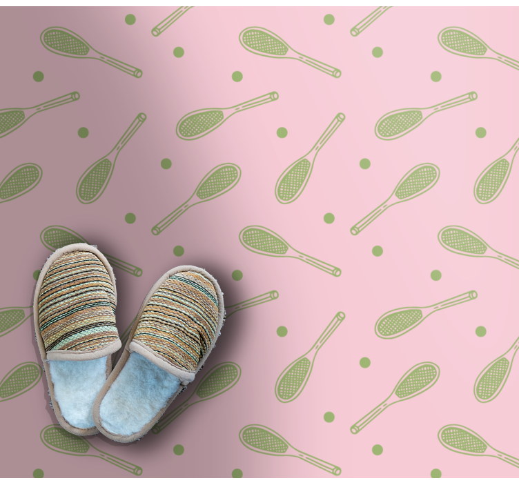 Ketchermønster vinyl tæppe med spil - TenStickers