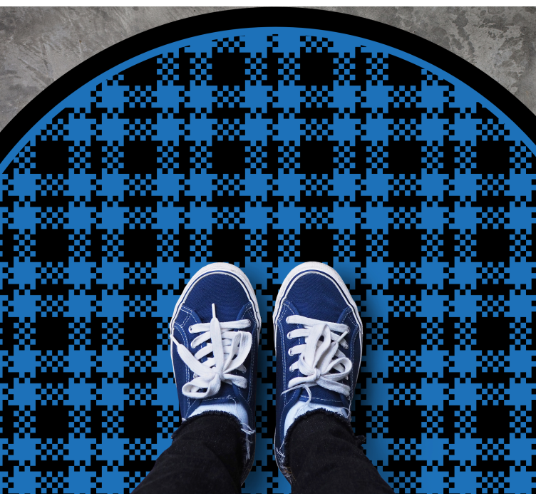 Kontrolleret sammensætning rundt vinyltæppe - TenStickers