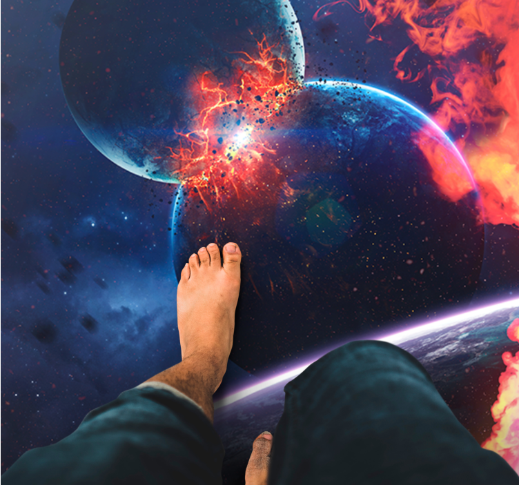 Kosmisk galakse-eventyr stjerne vinyl tæppe - TenStickers