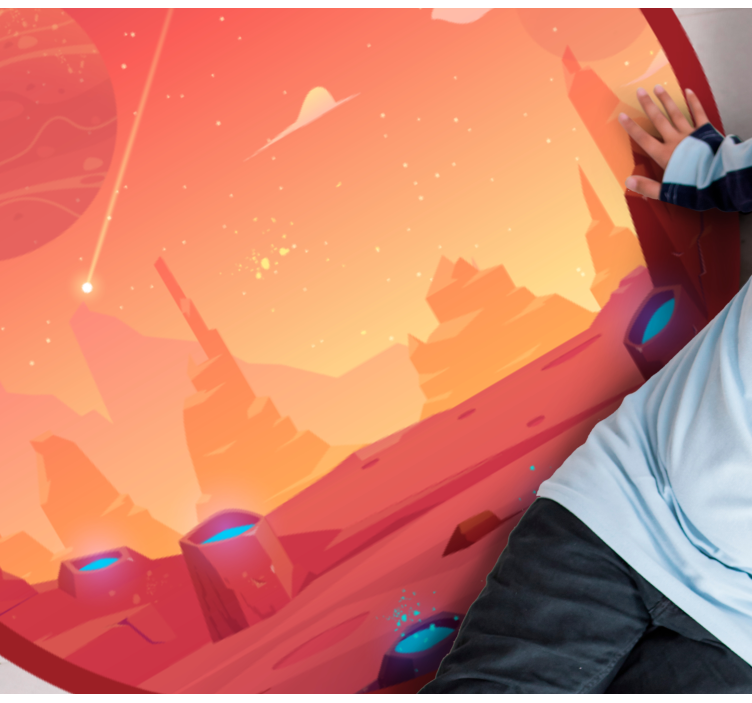 Kosmisk ørkenscene stjerne vinyl tæppe - TenStickers