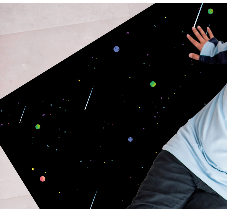 Kosmisk stjernehimmel stjerne vinyl tæppe - TenStickers