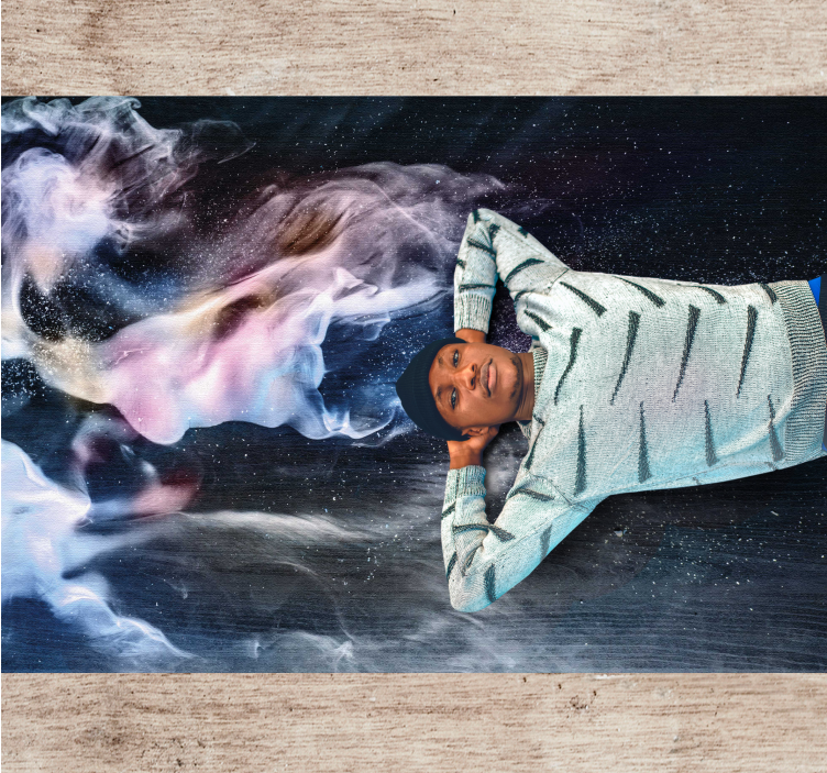 Kosmiske røgvirvler vinyl tæppe til teenagere - TenStickers