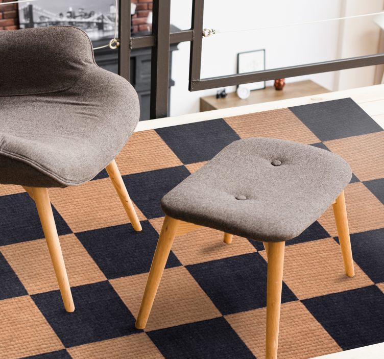 Kvadratiske tobak geometriske tæpper - TenStickers