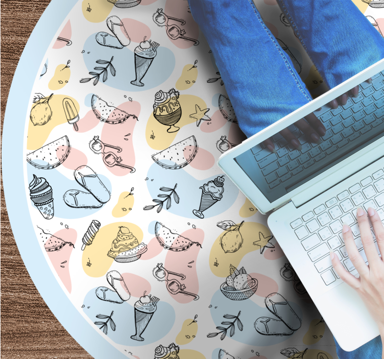 Lækker konfektkollektion vinyl tæppe - TenStickers