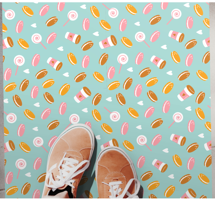 Lækre lækkerier samling vinyl tæppe - TenStickers