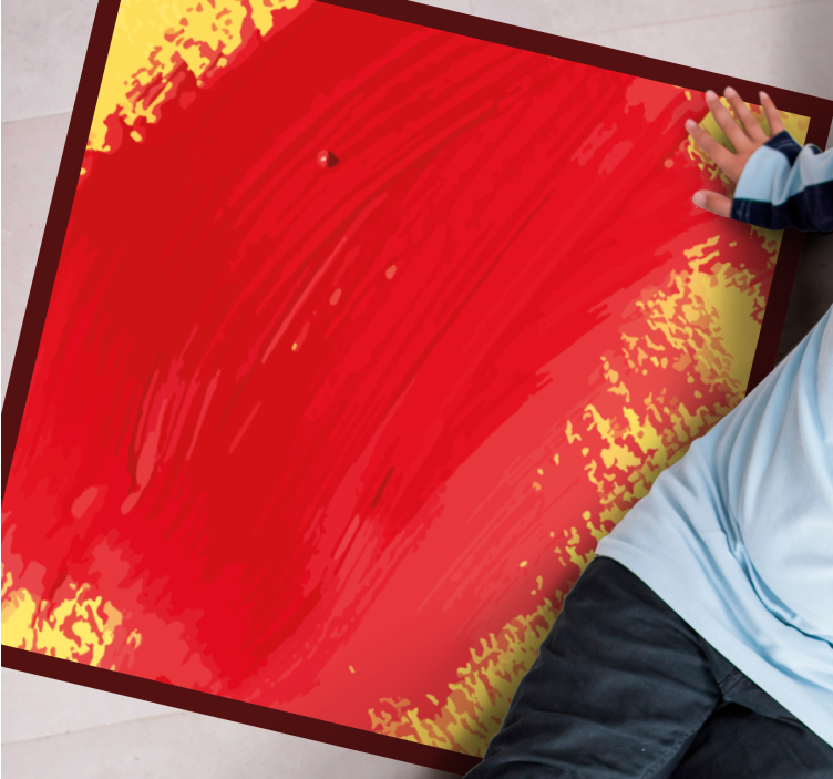 Levende farvesprøjt moderne vinyl tæppe - TenStickers