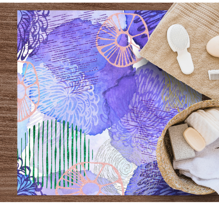 Lilla abstrakt baggrund teen vinyl tæppe - TenStickers