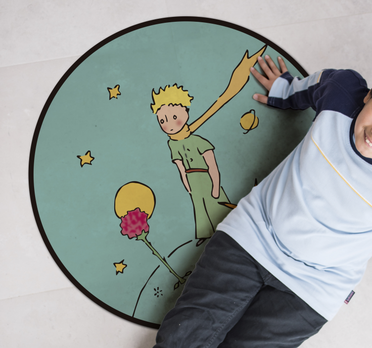 Lille prins med navn personlig dækkeservietter - TenStickers