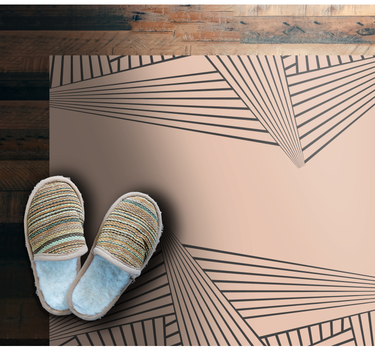 Lineært geometrisk mønster moderne vinyl tæppe - TenStickers