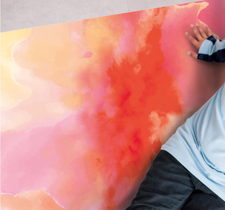 Livlige abstrakte farver vinyl tæppe - TenStickers