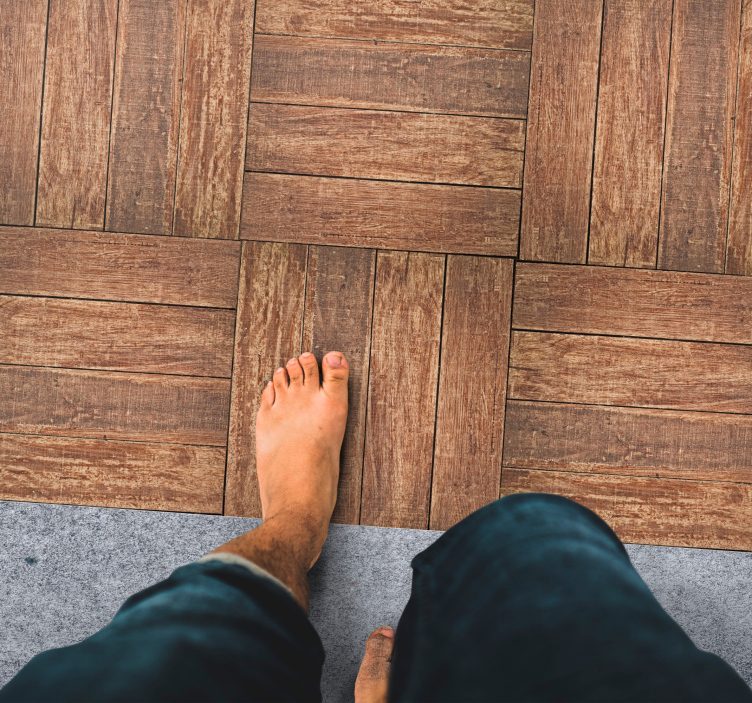 Luksuriøst mønster vinyl tæppe med træeffekt - TenStickers