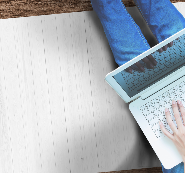 Let tekstur vinyl tæppe med træeffekt - TenStickers