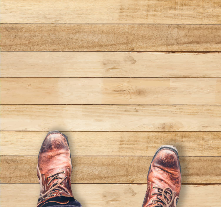 Lyse farve træplanker træeffekt vinyltæppe - TenStickers