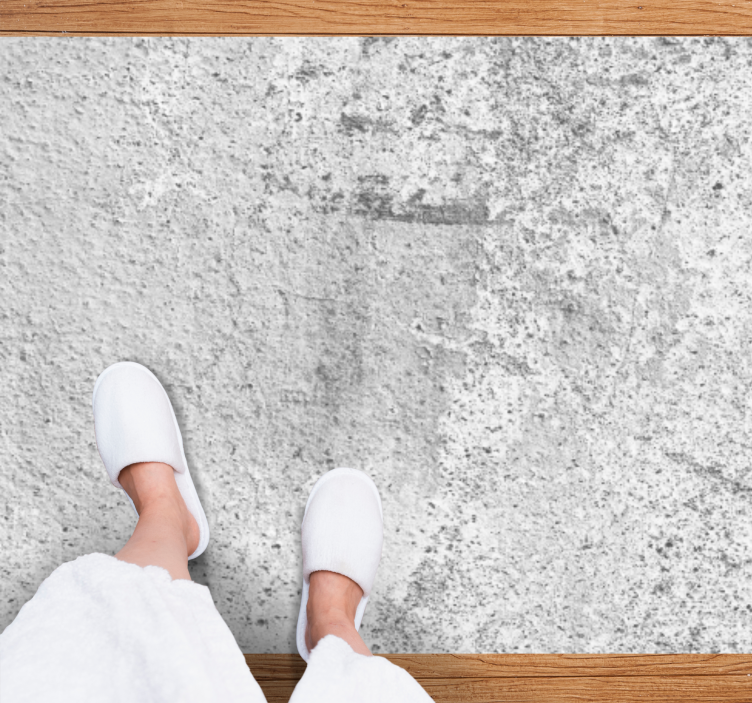 Lysegrå rustik beton tekstur tæppe - TenStickers