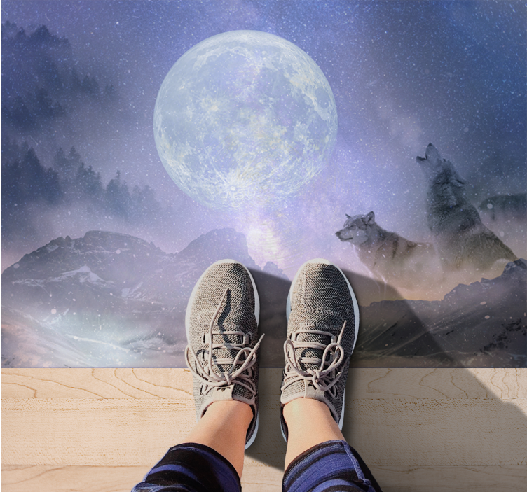 Majestætisk måneskin natur vinyl tæppe - TenStickers