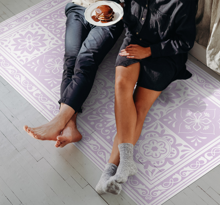 Mandala-elegance vinyl tæppe til badeværelset - TenStickers