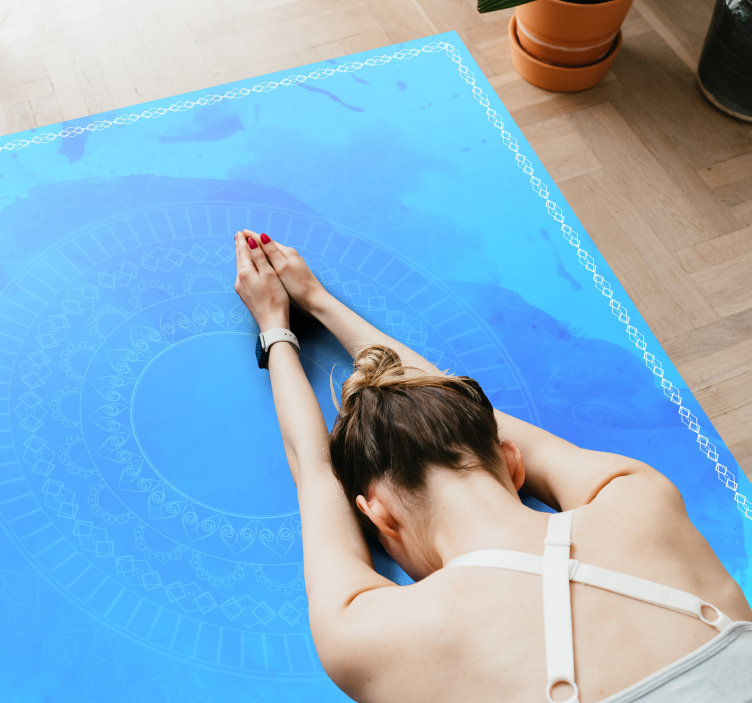 Mandala meditationscirkel mandala vinyl tæppe - TenStickers